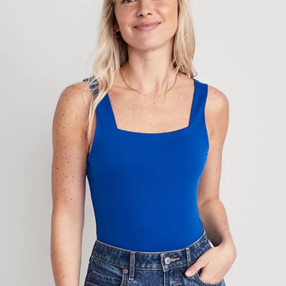 Old navy Sleeveless Square-Neck Bodysuit - royal Blue - Picture 1 of 9
